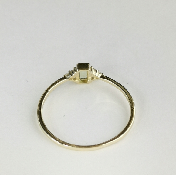 Citrine Diamond Accent Ring 14k Gold on Sterling Silver size 7 Stacking 🆕 - Picture 6 of 8